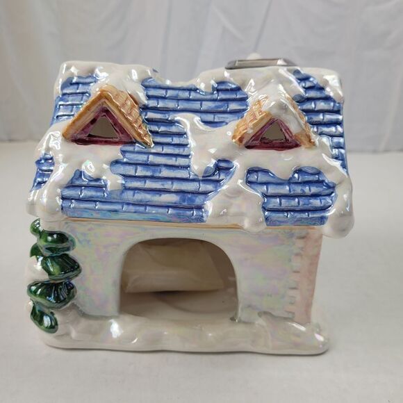Christmas Cottage‎ Ceramic Glazed Votive Candle Tea Light Candle Holder - Picture 3 of 6